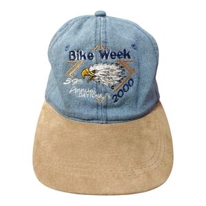 Vintage 59th Annual Daytona Bike Week 2000 Denim Hat‎